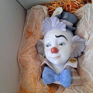 FINAL COST  Lladro Rare Vintage 1998 Star Struck Clown head retired original box